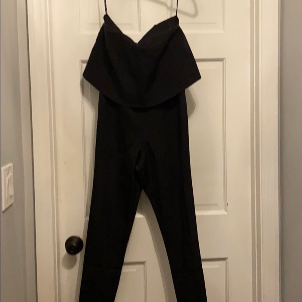 Strapless black jumpsuit